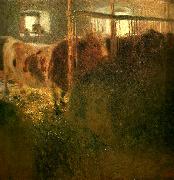kor i ett stall Gustav Klimt